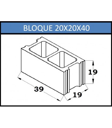 BLOQUE 40X19X19 GRIS