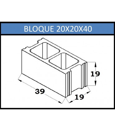 BLOQUE 40X20X20 GRIS R